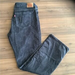Levi's Grey Corduroy Trousers, Super Low Bootcut Women’s 34/32, NWOT